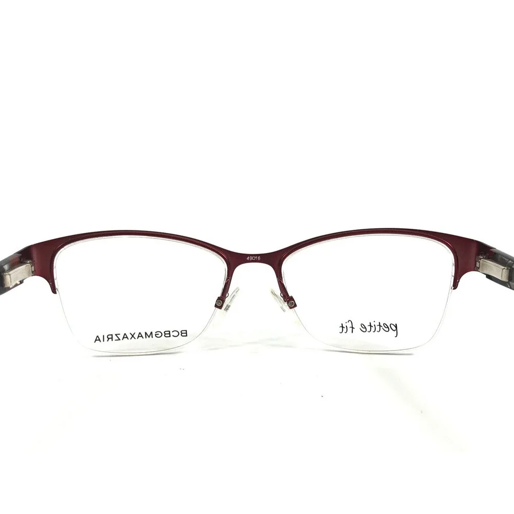 BCBGMAXAZRIA Eyeglasses Frames IRINA WINE Red Brown Cat Eye Half Rim 49-16-125